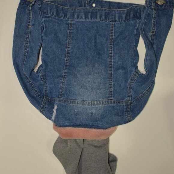 Girls Denim Jacket Hooded Size 3T Fur Collar - Picture 8 of 15